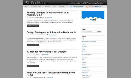 six revisons 20 blogs de web design à suivre