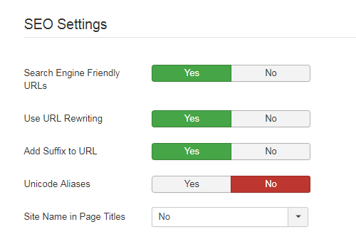 SEO settings in Joomla 15 points to check before launching your website