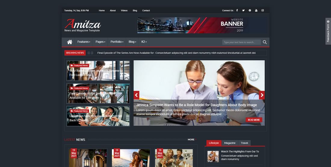 Amitza - News and Magazine Joomla Template