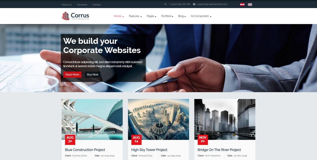 Corrus - Corporation Best Template Business Joomla