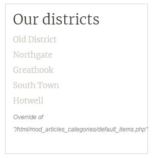 Hornshadow districts list