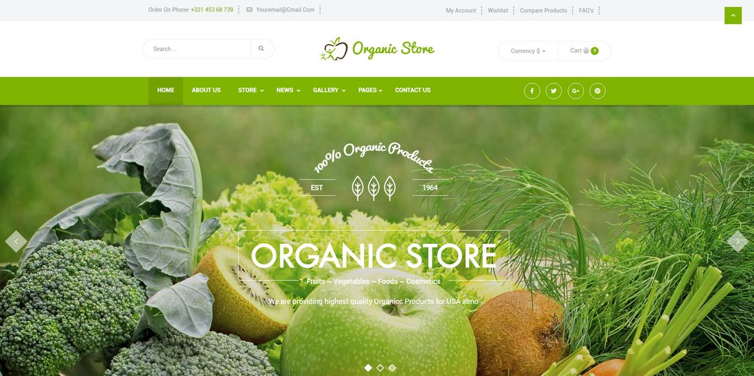 Organic Store Joomla Template