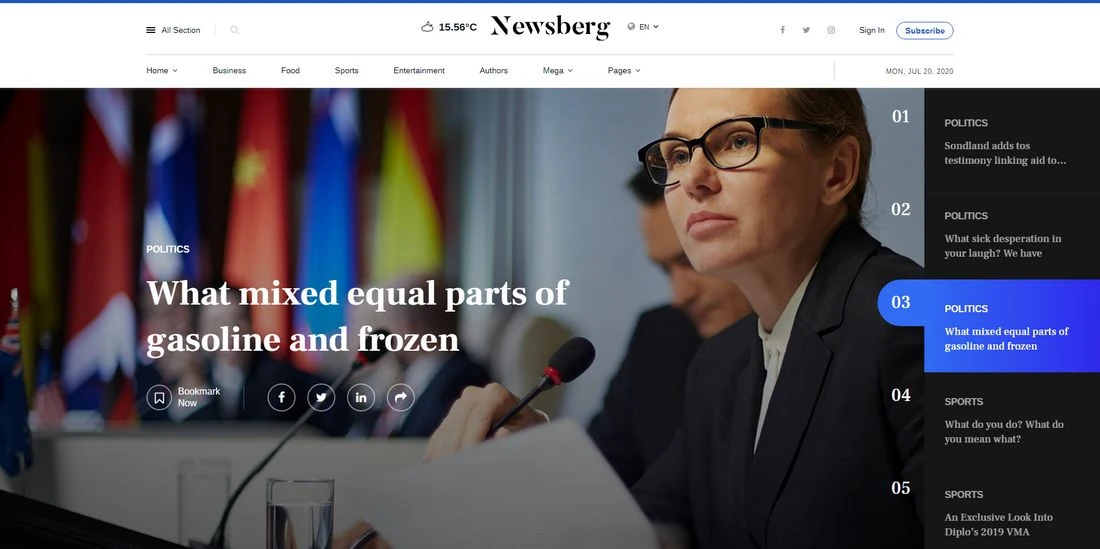 Newsberg Joomshaper Template