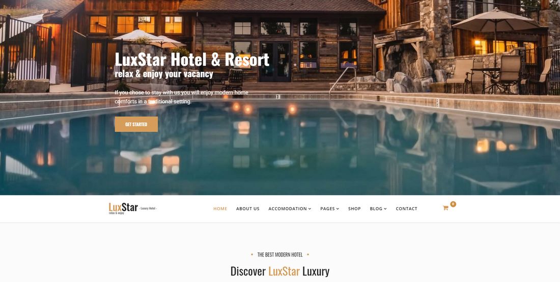 LuxStar - Hotel & Resort Booking Template