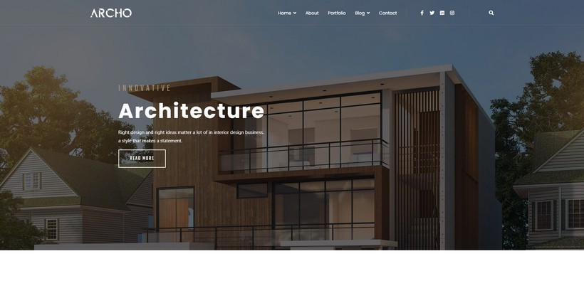 Archo - architecture Joomla 4 template