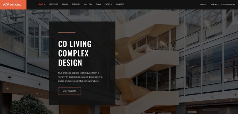 Decora - architecture template for Joomla 4