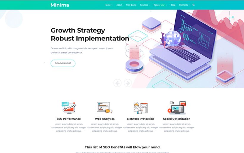 Minima - Digital and Online Marketing Joomla 3 and Joomla 4 Template