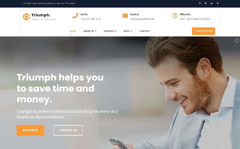 Triumph - Template Joomla 4 pour les professionnels du conseil