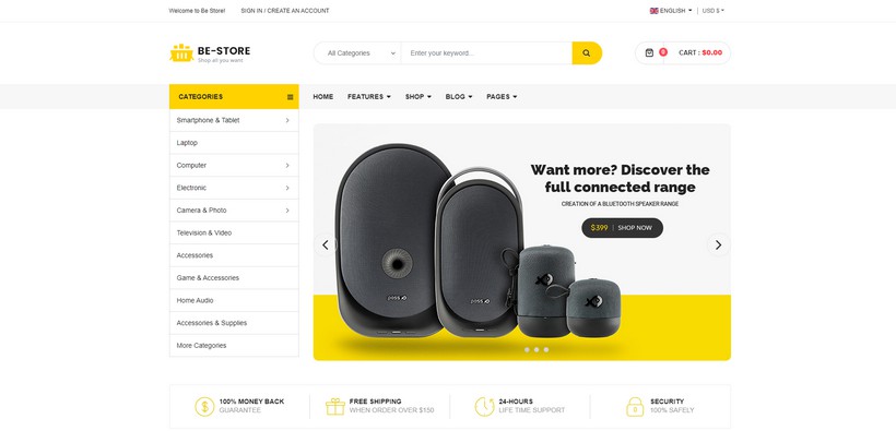 BeStore - template for Joomla 4