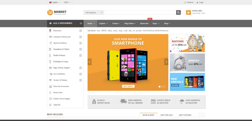 Market - Joomla 4 template