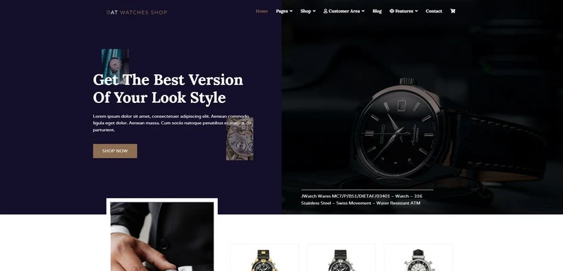 Watches Shop - template for Joomla 4