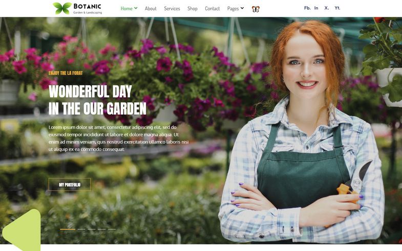 Botanic - Garden and Landscape Joomla4 and 5 Template