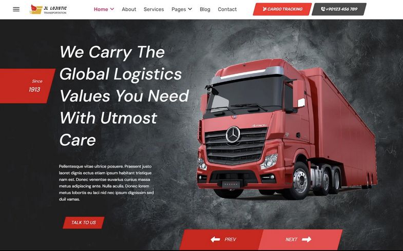 Lojistic - Transportations and Freight Shipping Group Joomla 5 Template