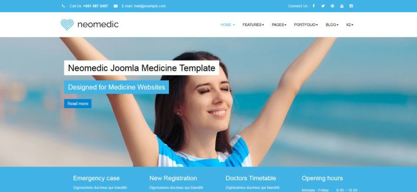 Neomedic - Medical Joomla 4 and Joomla 3 Template