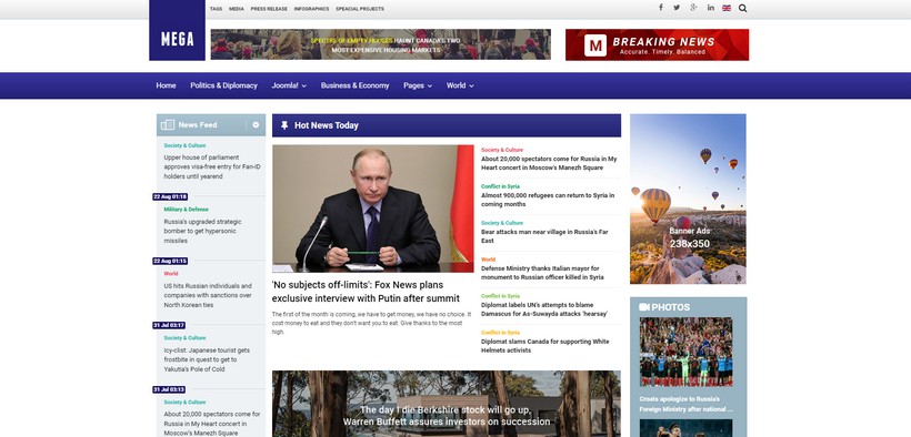 Meganews - Joomla 4 template 