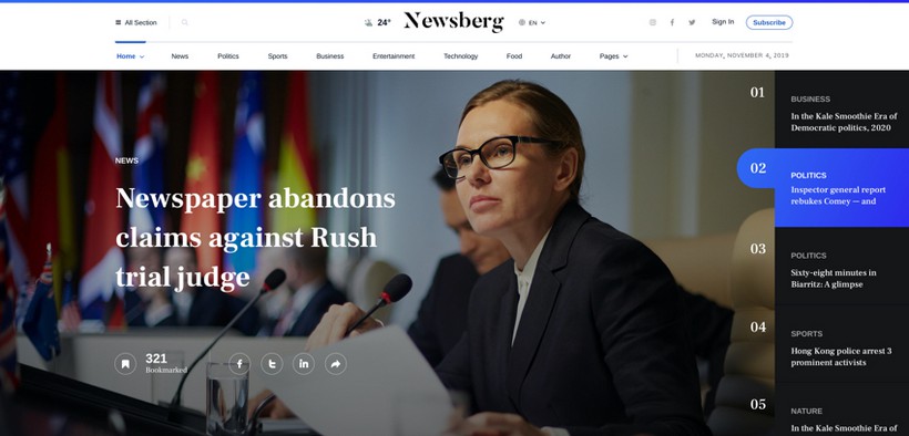Newsberg - Joomla 4 template news and magazine