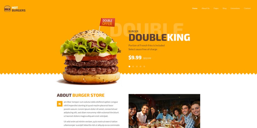 Burgers - Joomla 4 Template for Fast Food Restaurants