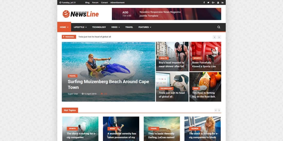 Newsline Joomla Template