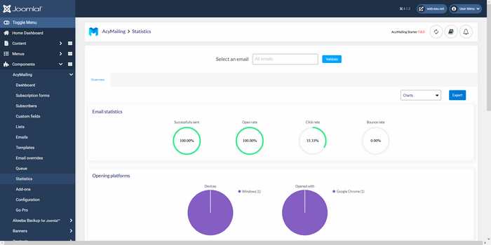 AcyMailing email marketing tool