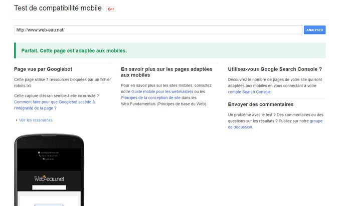 Google Mobile Friendly analyse concurrentielle
