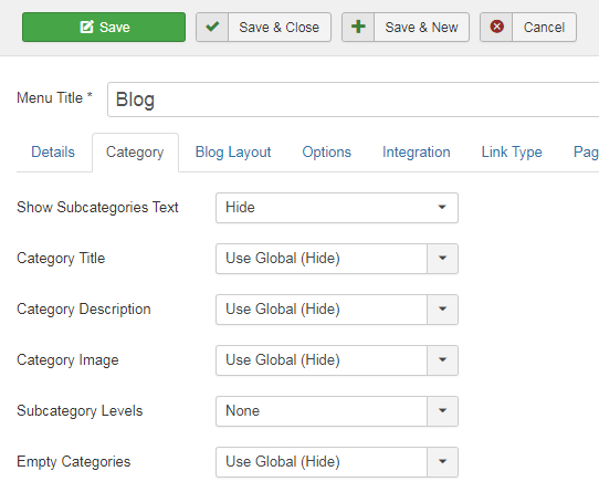 Category tab menu item in Joomla - pin an article in Joomla