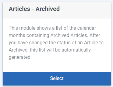 Module Articles Archives