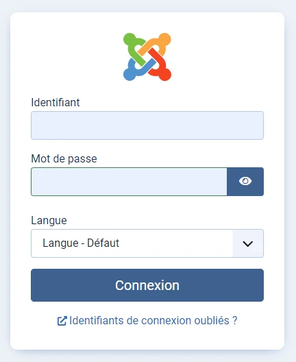 Login Joomla backend