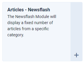 Create an Articles - Newflash Joomla module