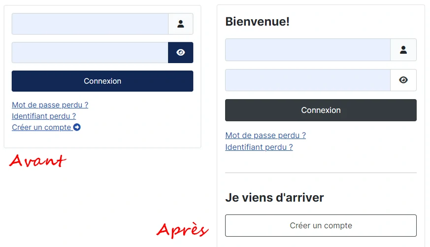 Résultat override module login de Joomla