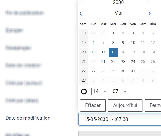 Modify Date documentation