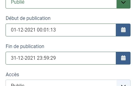 Utilisation des dates de publication d'un module
