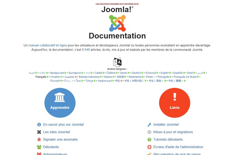Documentation officielle de Joomla