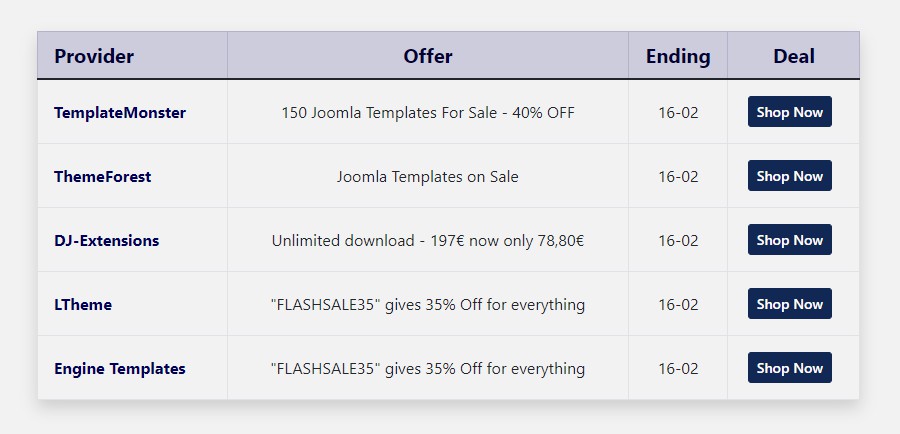 Best offers - Joomla 4 override
