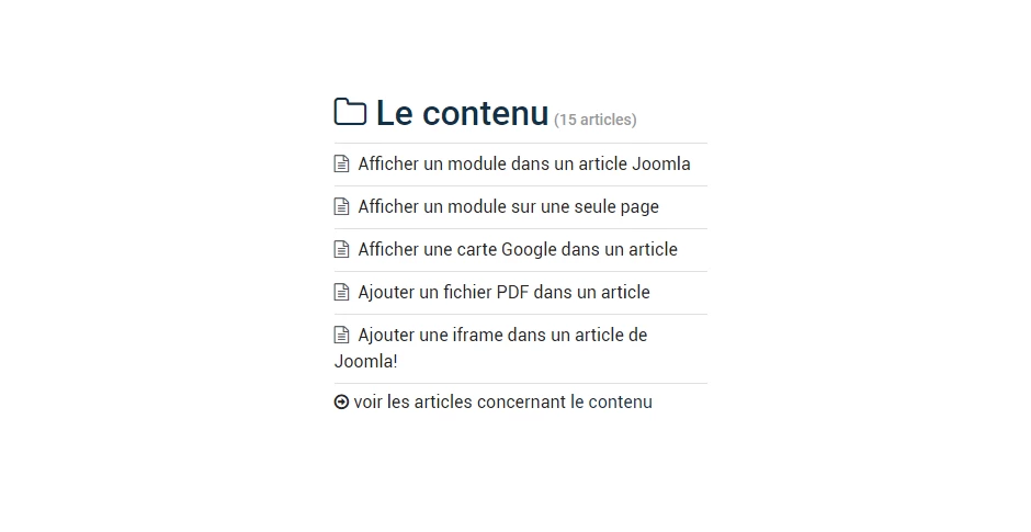 Voir les articles