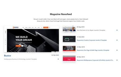 Joomla override - Magazine Newsfeed - web-eau.net