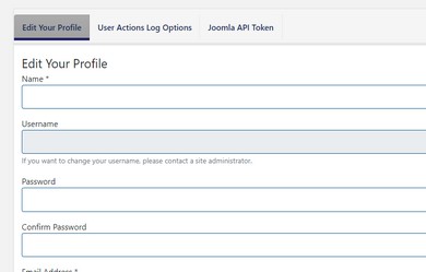 Profile edition in tabs - Joomla 4 override