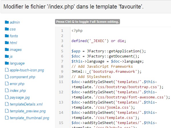 fichier index.php du template