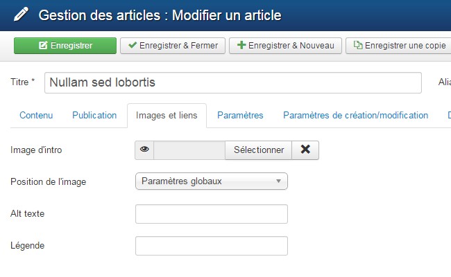 Images Joomla